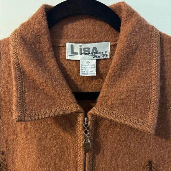 Western Wool Beaded Embroidered Horse Cowgirl Cabincore Country Equestrian Vest - Picture 8 of 15